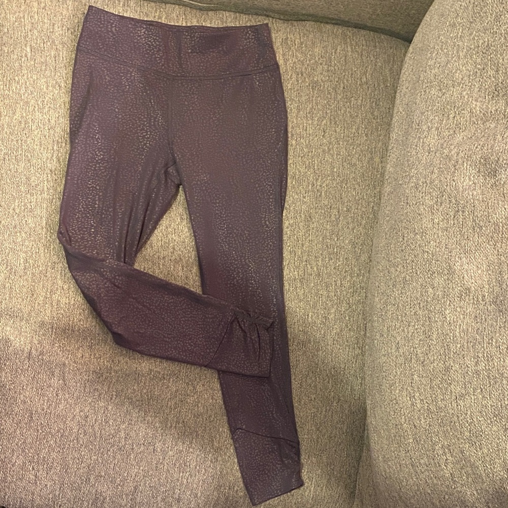 Grey-ish Purple Textured Leggings